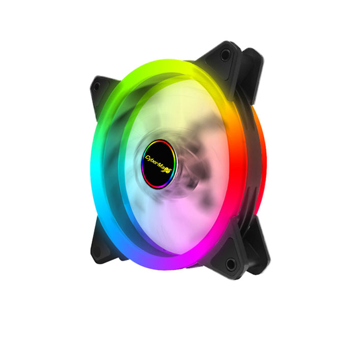 Dual ring  rainbow lighting  fan